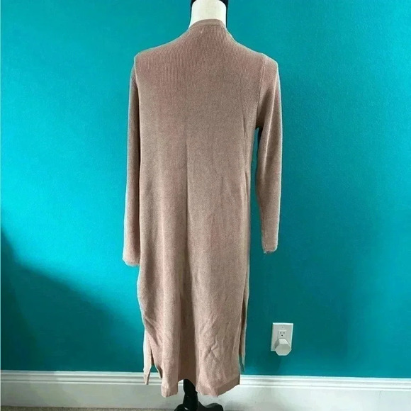 POL Plain Jane Long Basic Cardigan in Dusty Rose pink brown in size small - Picture 3 of 10
